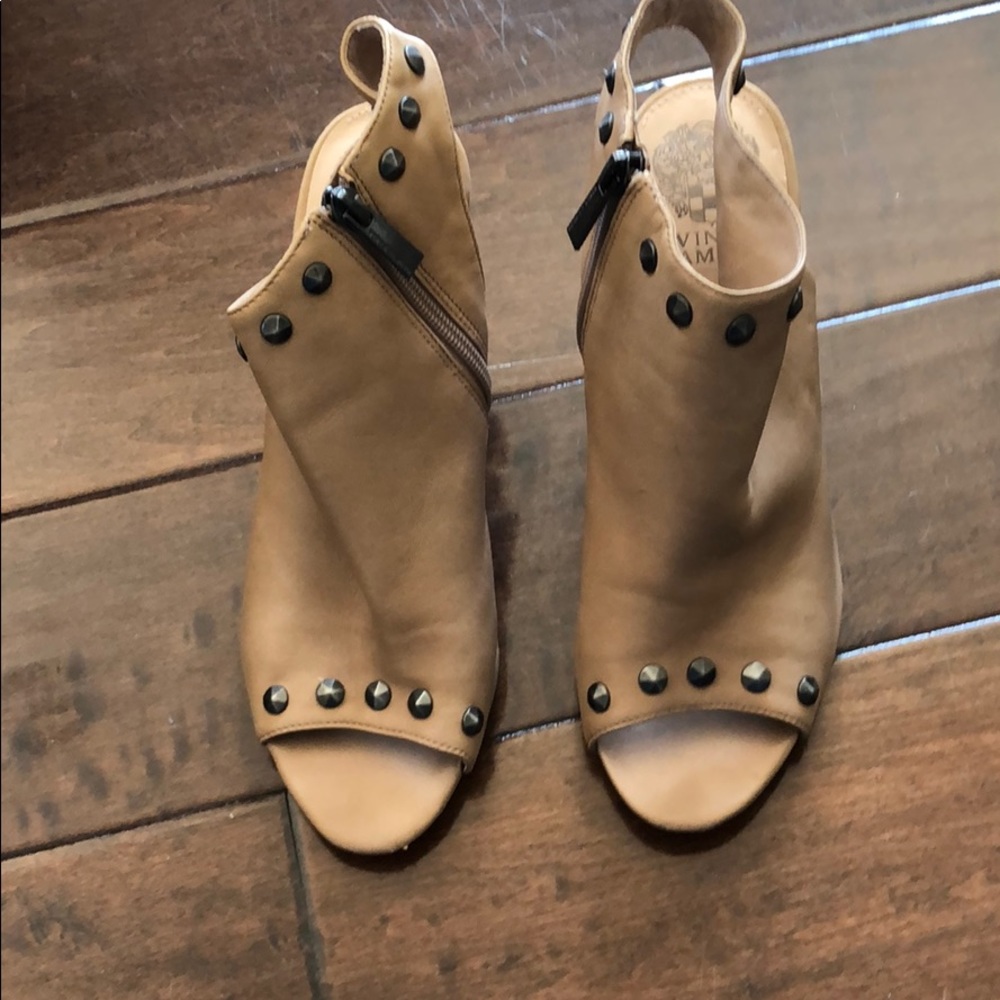 Open toe booties/sandal.  Very soft leather
